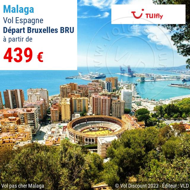 Vol discount Bruxelles Malaga