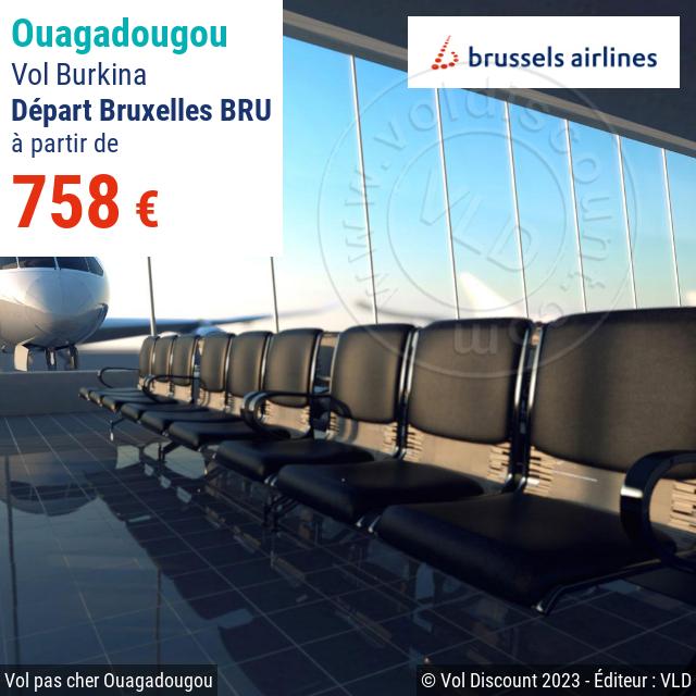 Vol discount Bruxelles Ouagadougou Brussels Airlines