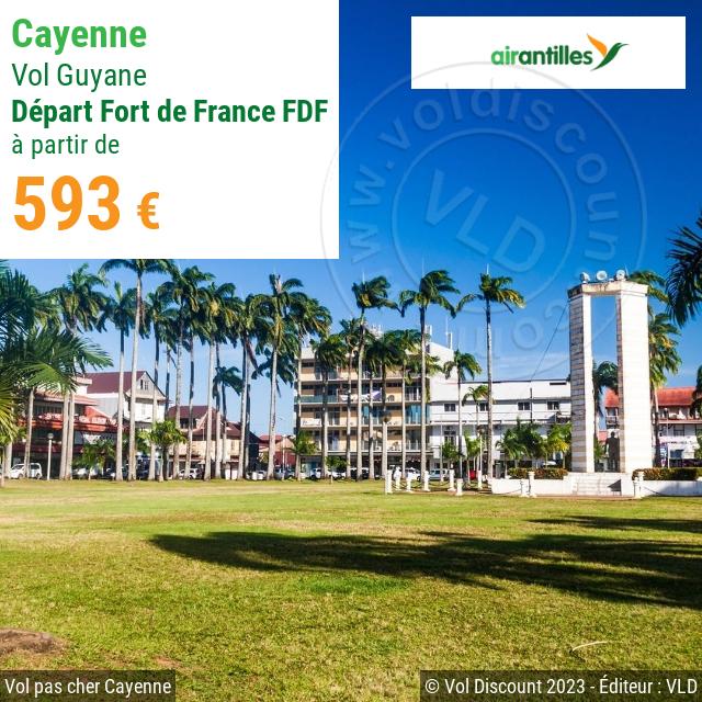 Vol discount Fort de France Cayenne Air Antilles