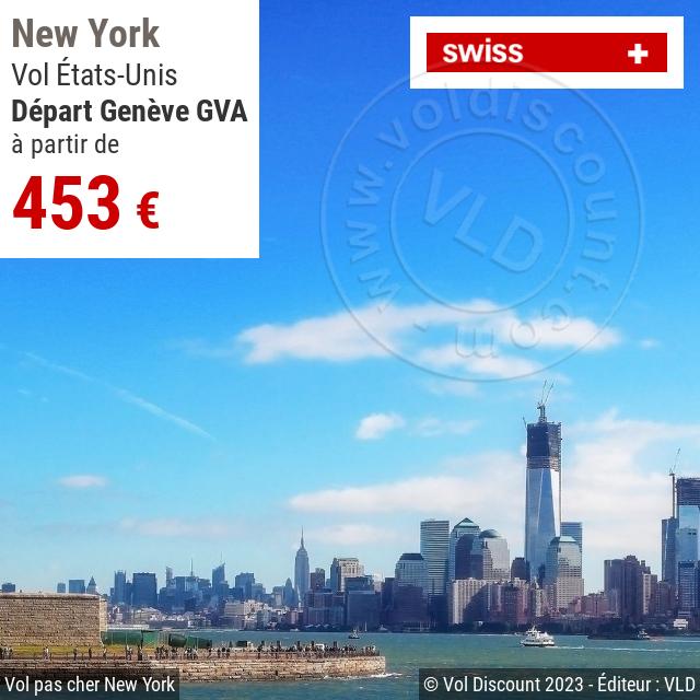 Vol discount Genève New York Swiss