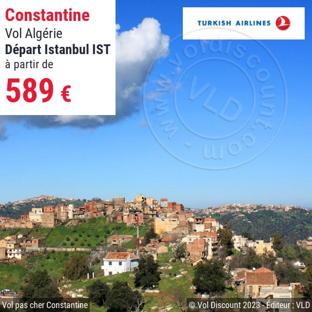 Vol discount Algérie Turkish Airlines