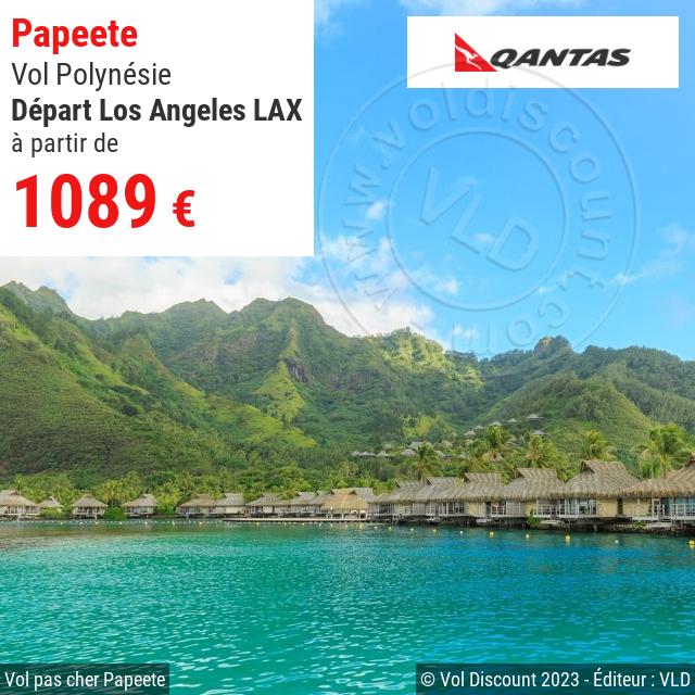 Vol discount Papeete Qantas Airways