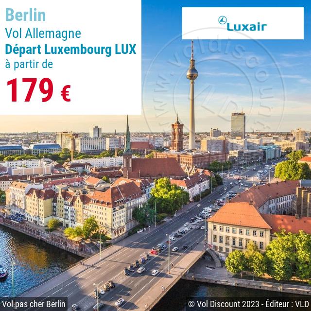 Vol discount Luxembourg Berlin Luxair
