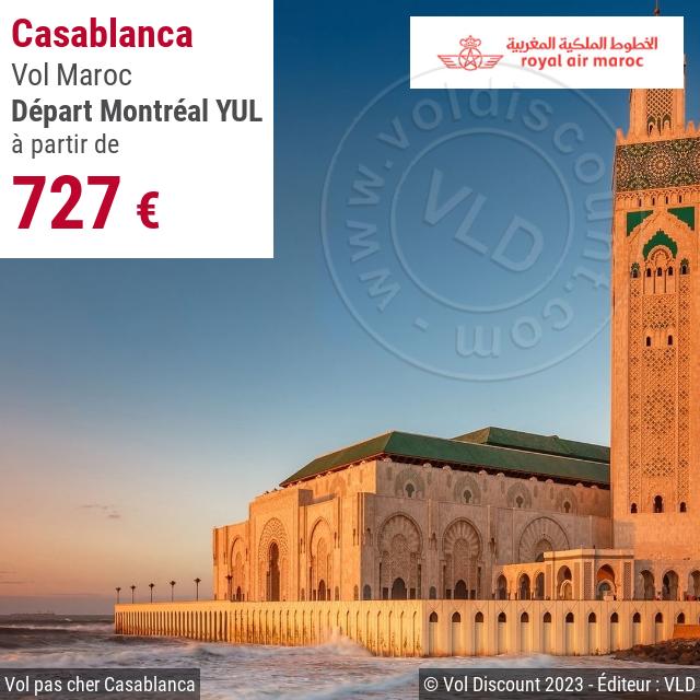 Vol discount Montréal Casablanca