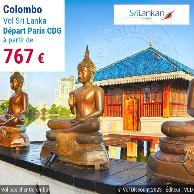 Vol discount Paris Colombo Srilankan Airlines