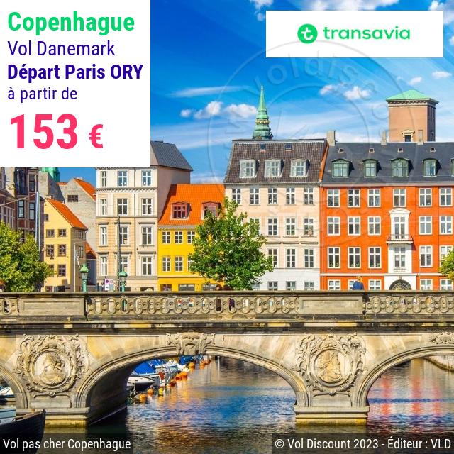 Vol discount Paris Copenhague Transavia France