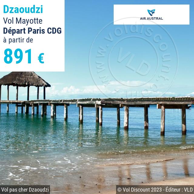 Vol discount Paris Dzaoudzi