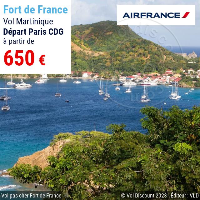 Vol discount Fort de France Air France