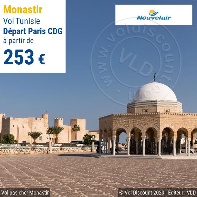 Vol discount Paris Monastir