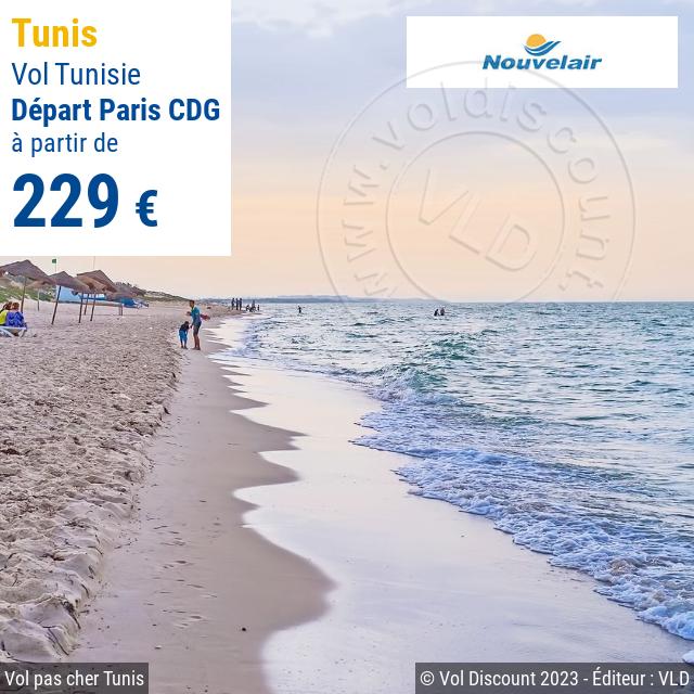 Vol discount Paris Tunis