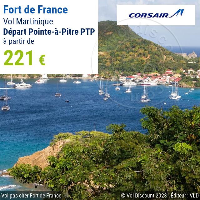Vol discount Fort de France Corsair