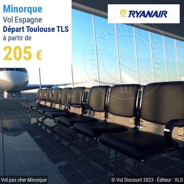 Vol discount Toulouse Minorque