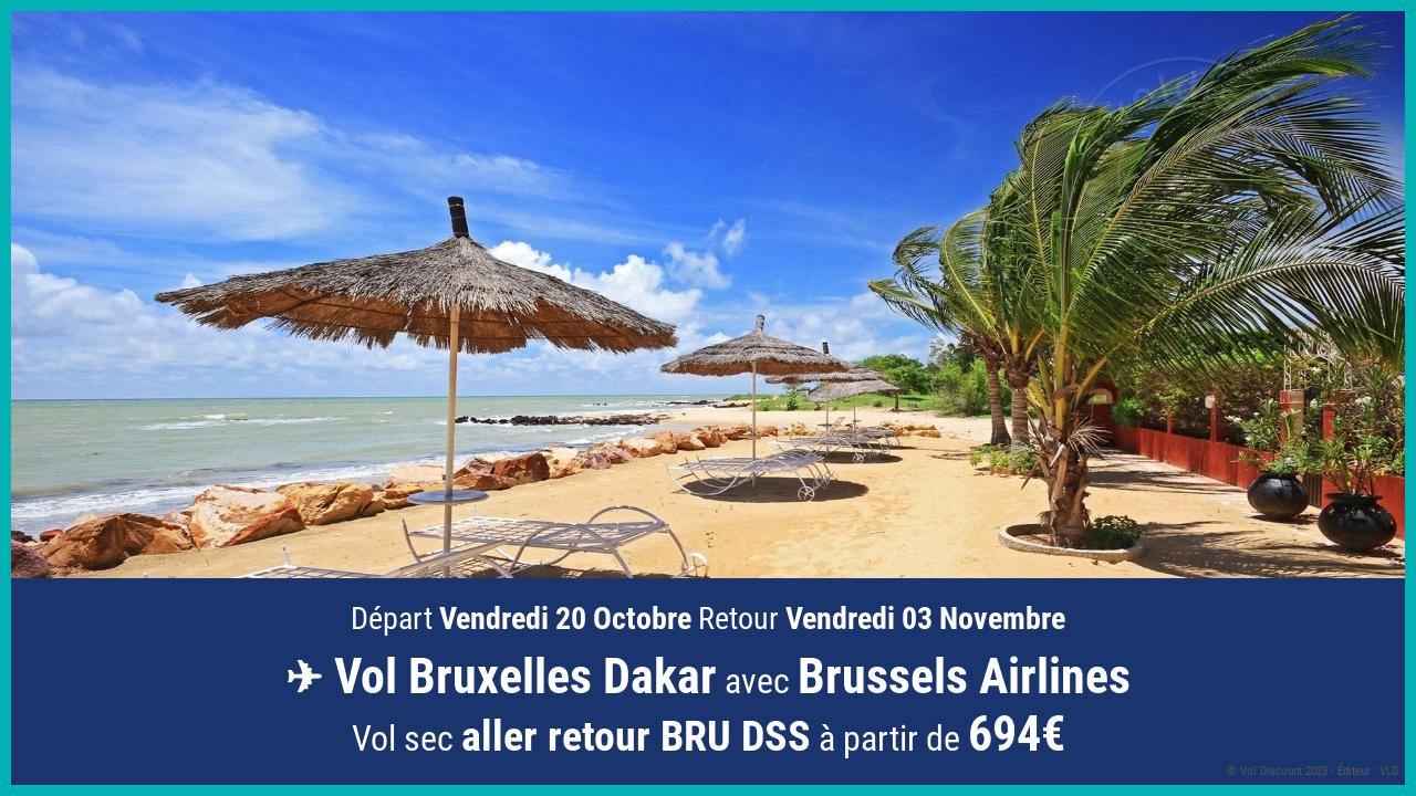 Vol moins cher Bruxelles Dakar Brussels Airlines