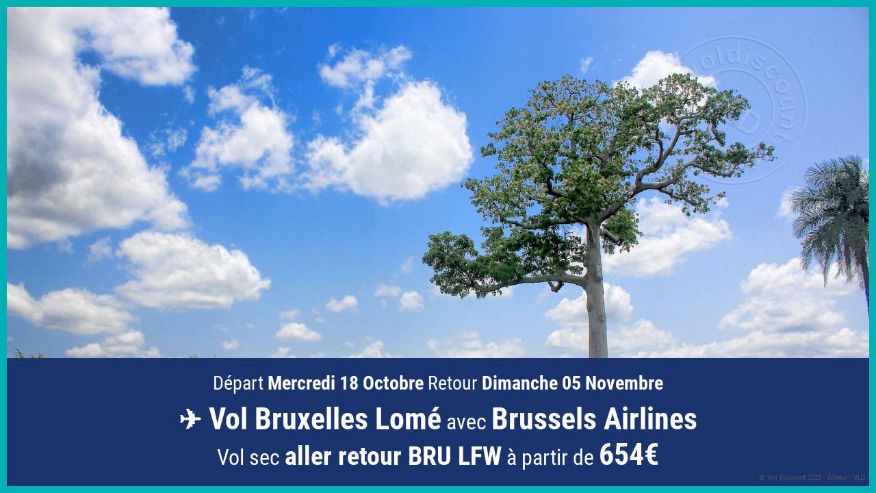 Vol moins cher Bruxelles Lomé Brussels Airlines