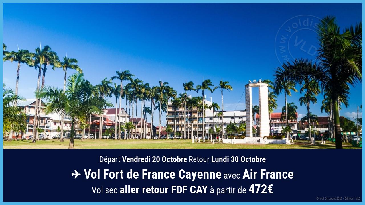 Vol moins cher Fort de France Cayenne Air France