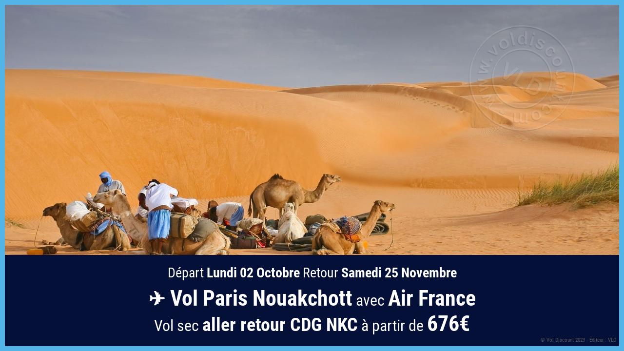 Vol moins cher Paris Nouakchott Air France