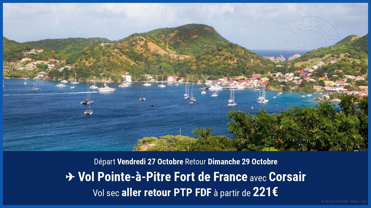 Vol moins cher Fort de France Corsair