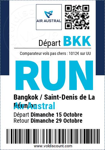 Vol pas cher Bangkok Saint-Denis de La Réunion Air Austral