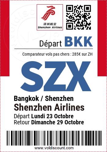 Vol pas cher Bangkok Shenzhen Shenzhen Airlines