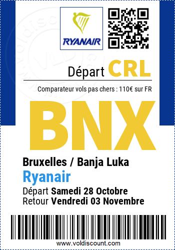 Vol pas cher Bruxelles Banja Luka Ryanair