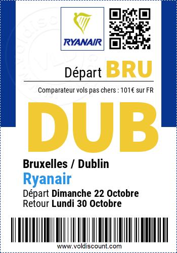 Vol pas cher Bruxelles Dublin Ryanair