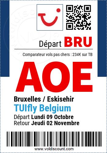 Vol pas cher Bruxelles Eskisehir TUIfly Belgium