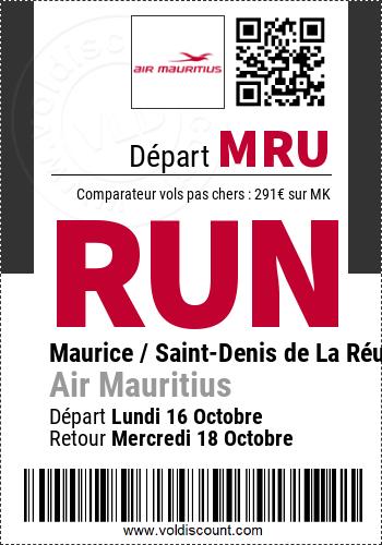 Vol pas cher La Réunion Air Mauritius
