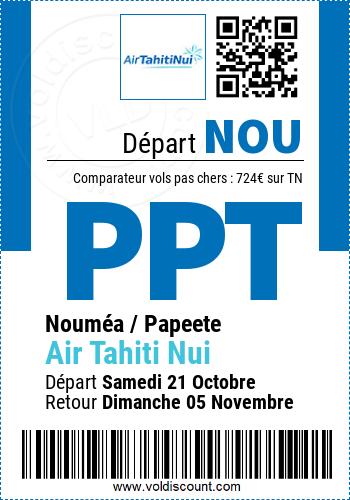 Vol pas cher Papeete Air Tahiti Nui