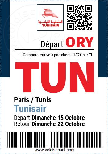 Vol pas cher Paris Tunis