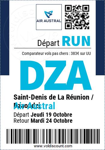Vol pas cher Saint-Denis de La Réunion Dzaoudzi Air Austral