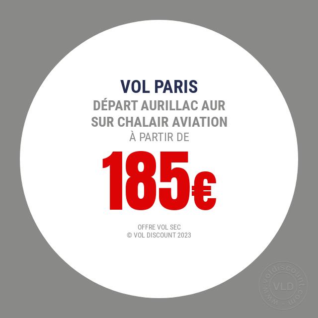 Vol promo Aurillac Paris Chalair Aviation
