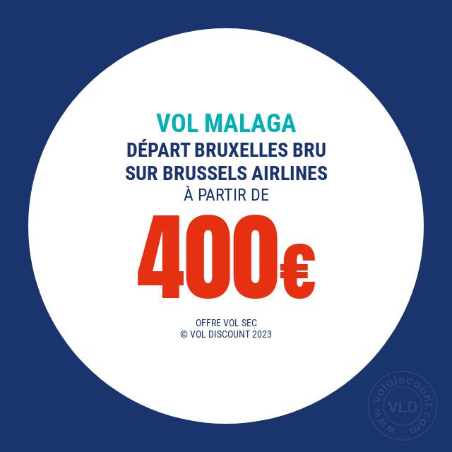 Vol promo Bruxelles Malaga