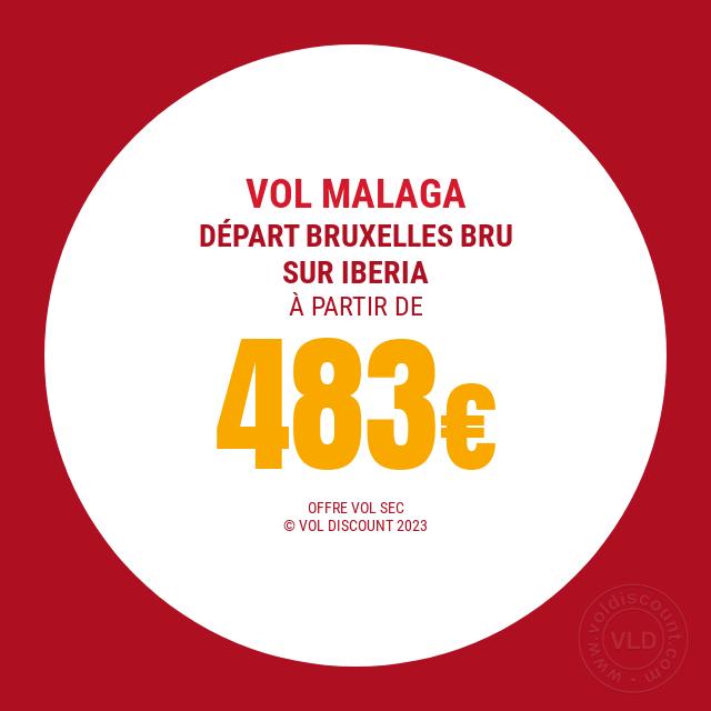 Vol promo Bruxelles Malaga