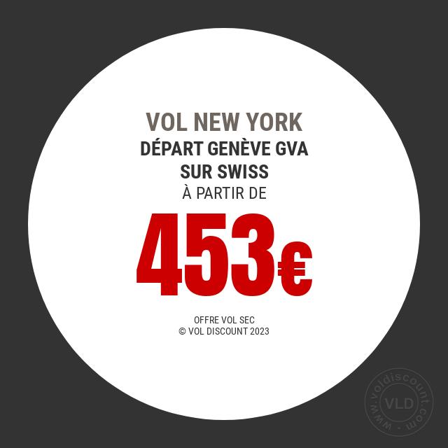 Vol promo Genève New York Swiss