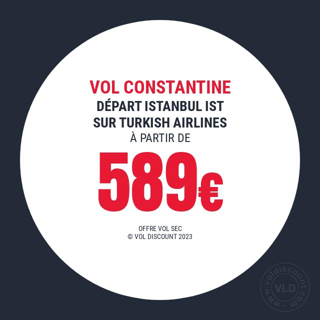 Vol promo Constantine Turkish Airlines