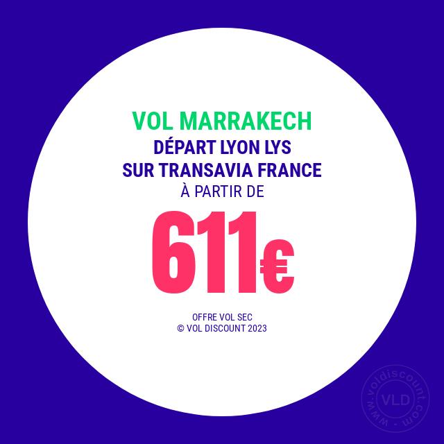 Vol promo Lyon Marrakech