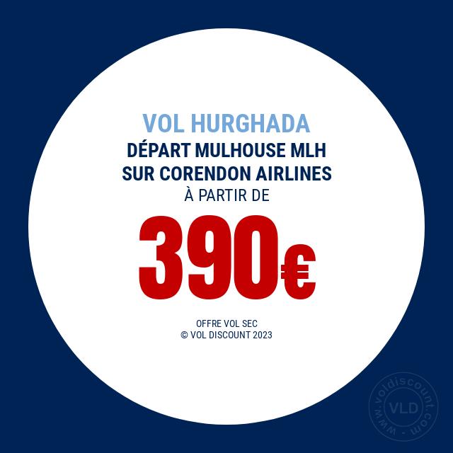 Vol promo Mulhouse Hurghada Corendon Airlines