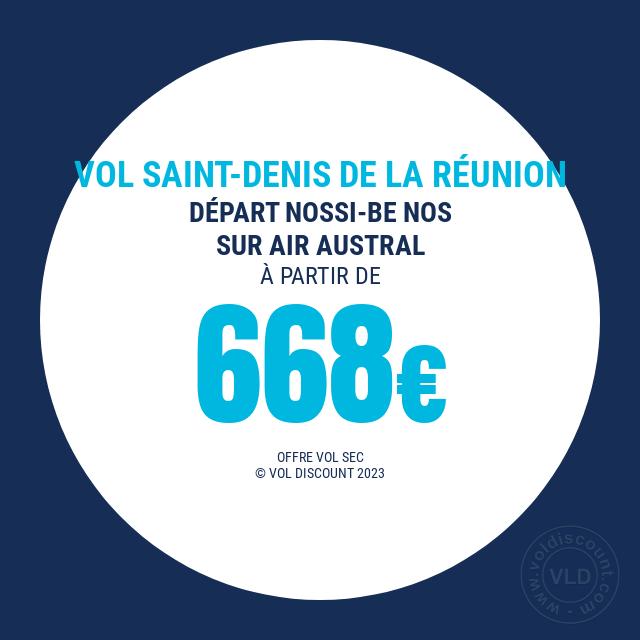 Vol promo Nossi-Be Saint-Denis de La Réunion Air Austral
