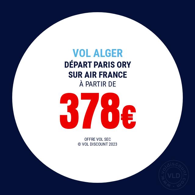 Vol promo Algérie Air France