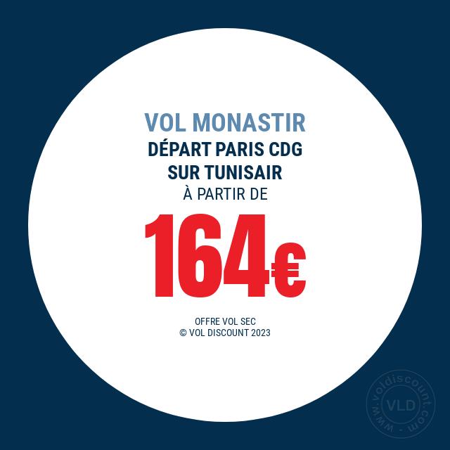 Vol promo Paris Monastir