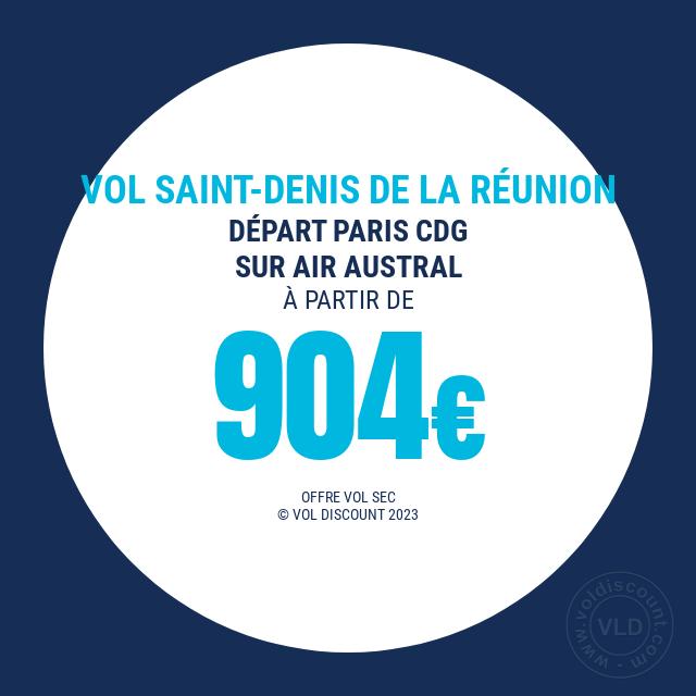 Vol promo Paris Saint-Denis de La Réunion