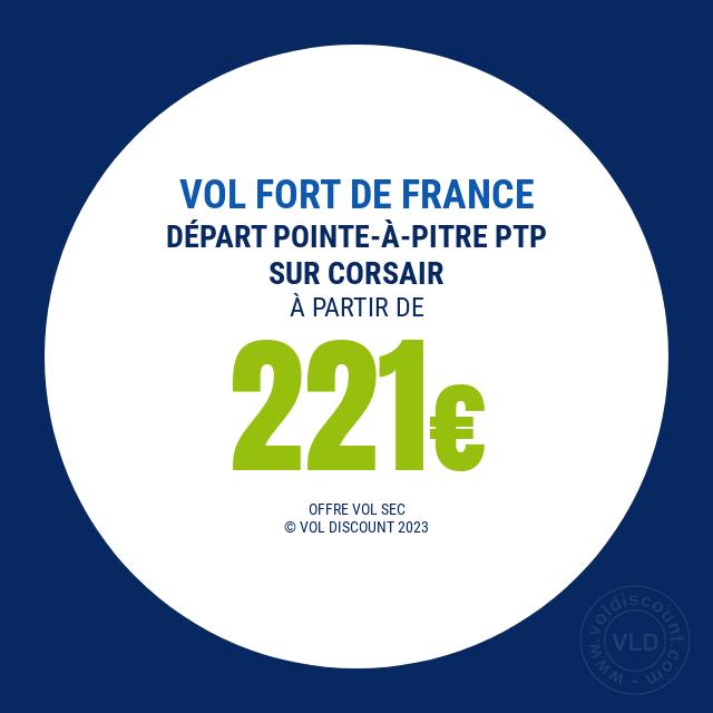Vol promo Fort de France Corsair