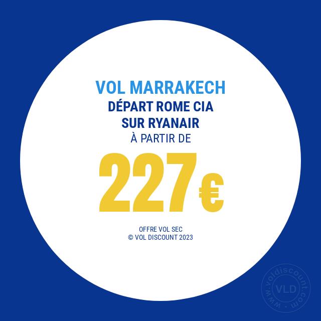Vol promo Rome Marrakech