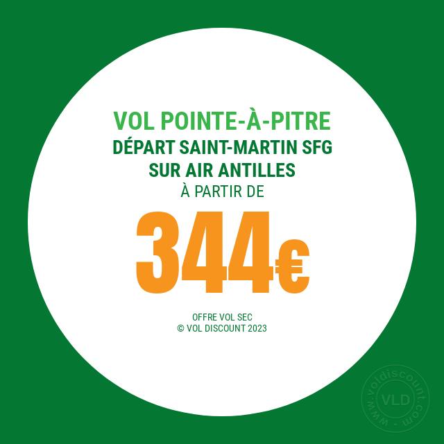 Vol promo Saint-Martin Pointe-à-Pitre
