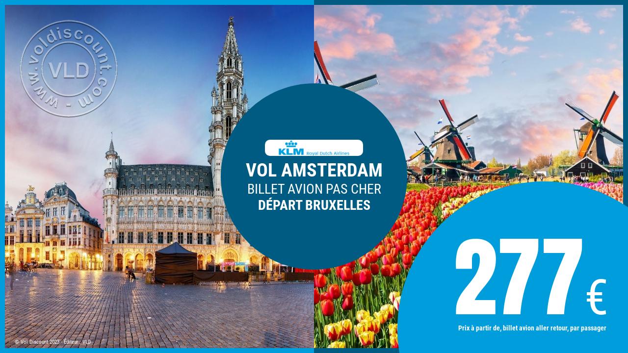 Vol sec Bruxelles Amsterdam KLM