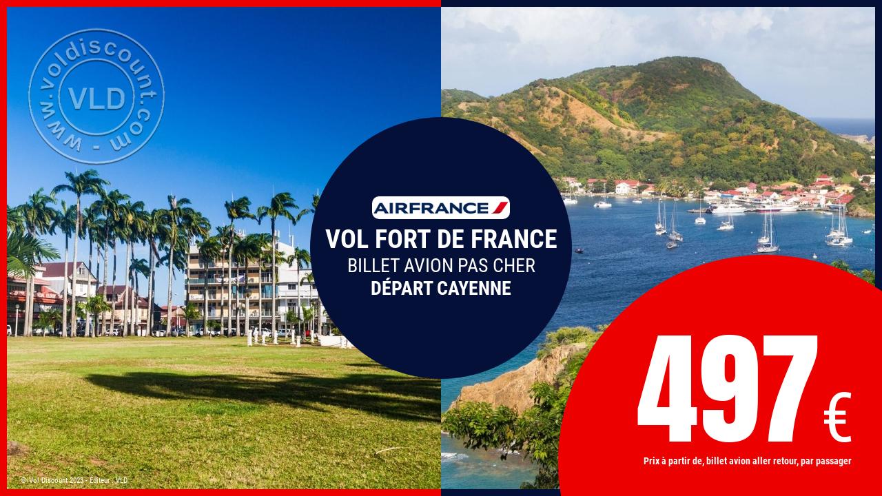 Vol sec Cayenne Fort de France Air France