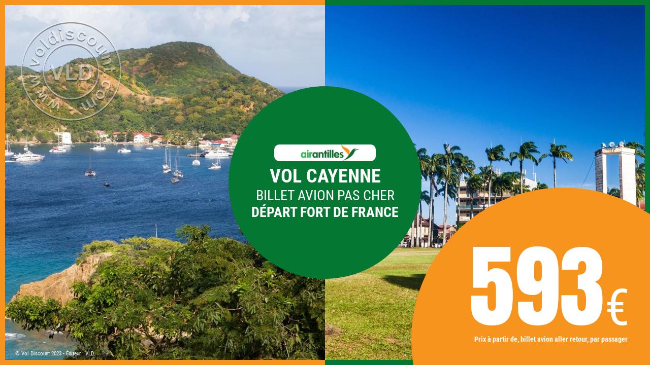 Vol sec Fort de France Cayenne Air Antilles