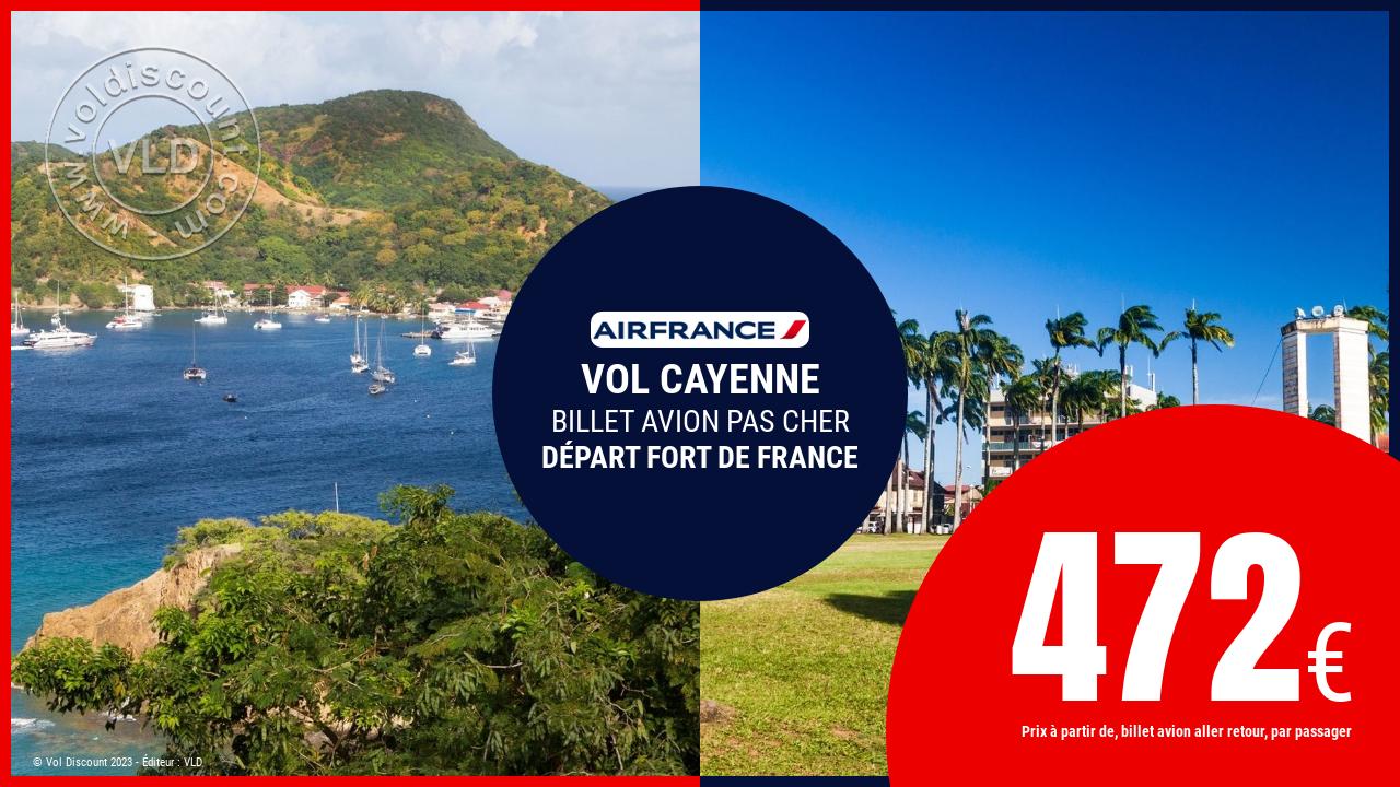 Vol sec Fort de France Cayenne Air France