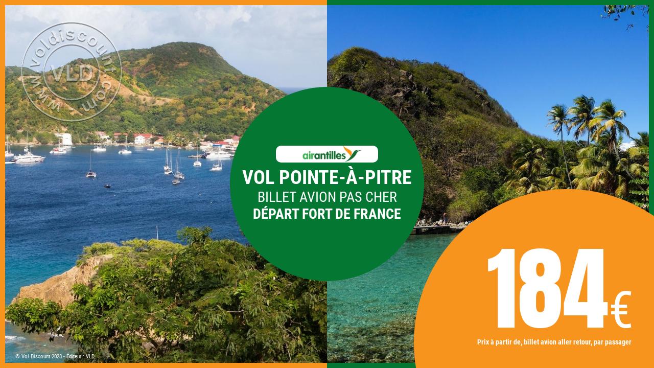 Vol sec Fort de France Pointe-à-Pitre Air Antilles