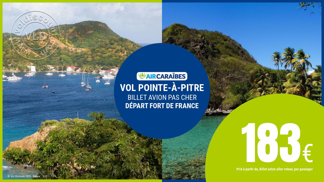 Vol sec Fort de France Pointe-à-Pitre Air Caraïbes
